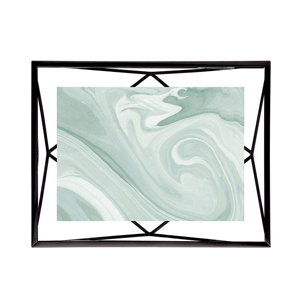 Umbra Prisma Geometrischer Bilderrahmen 13x18 cm Schwarz Moderner stylischer Fotorahmen zum Aufhängen oder Aufstellen