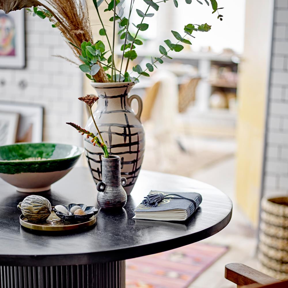 Bloomingville Moez Schale grün D30 cm aus Steingut – dekorative Schale für Wohnzimmer & Tischdeko