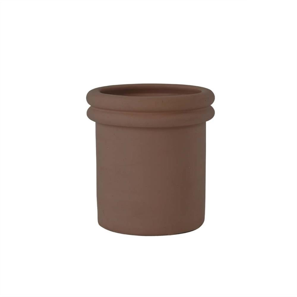 OYOY Ring Pflanzgefäß 35 x 37 cm Braun Terrakotta Übertopf Pflanztopf