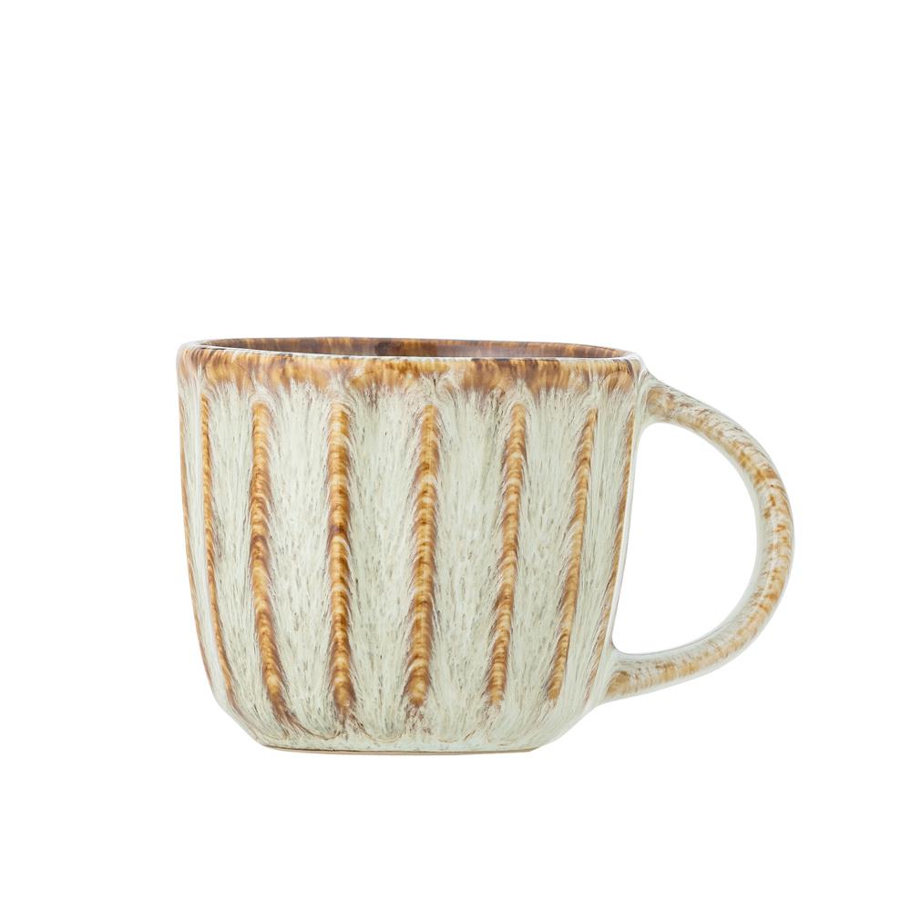 Bloomingville Fleur Tasse natur Steingut reaktive Glasur 200 ml