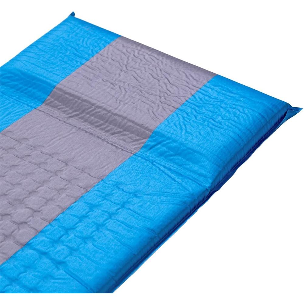 NILS CAMP selbstaufblasende Campingmatte 195 cm blau-grau Isomatte Outdoor Schlafmatte