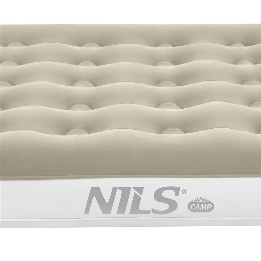 NILS CAMP Campingmatratze Doppelbett beige 191x137x22 cm für Camping Reise Gästebett