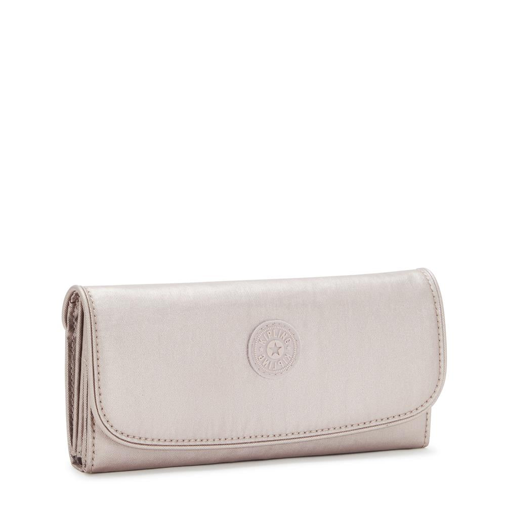 Kipling MONEY LAND, Großes Portemonnaie, Metallic Glow (beige), Geldbörse, Brieftasche