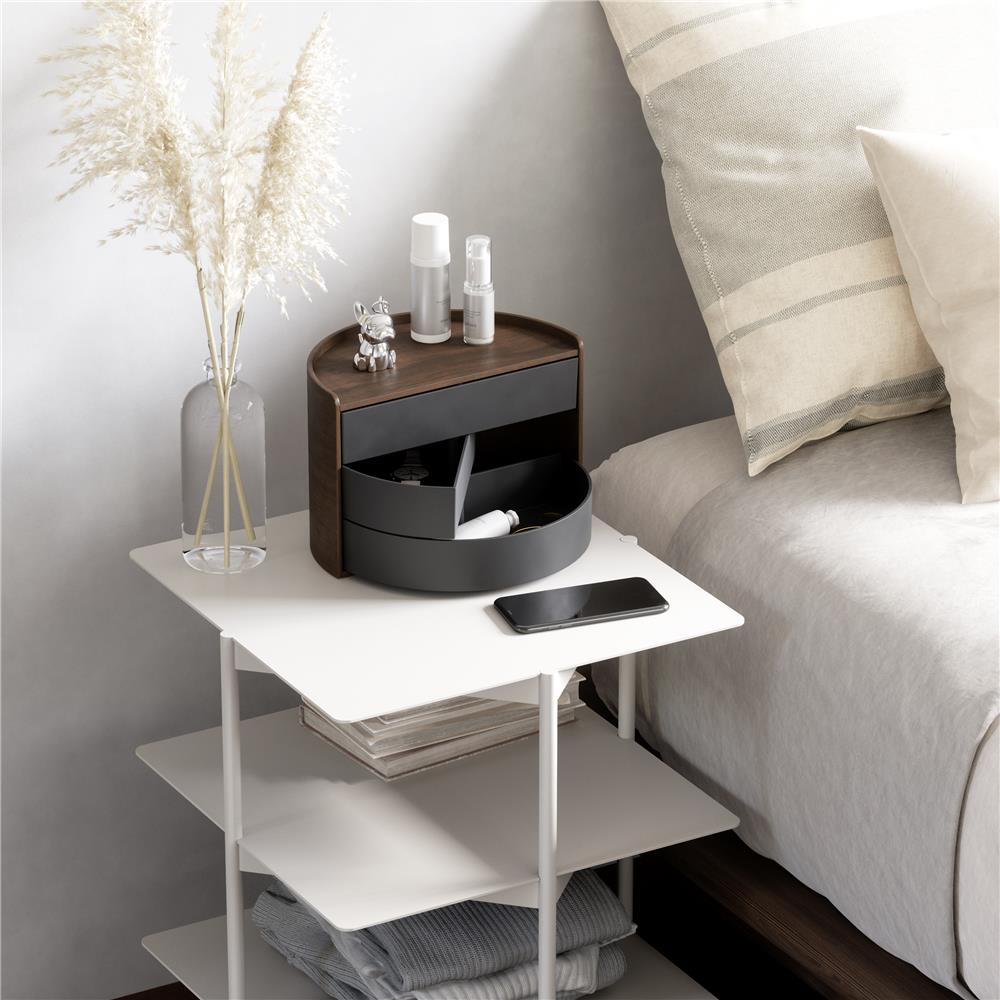 Umbra Moona Schmuckaufbewahrung 3-lagig Braun Holz Make-up Organizer