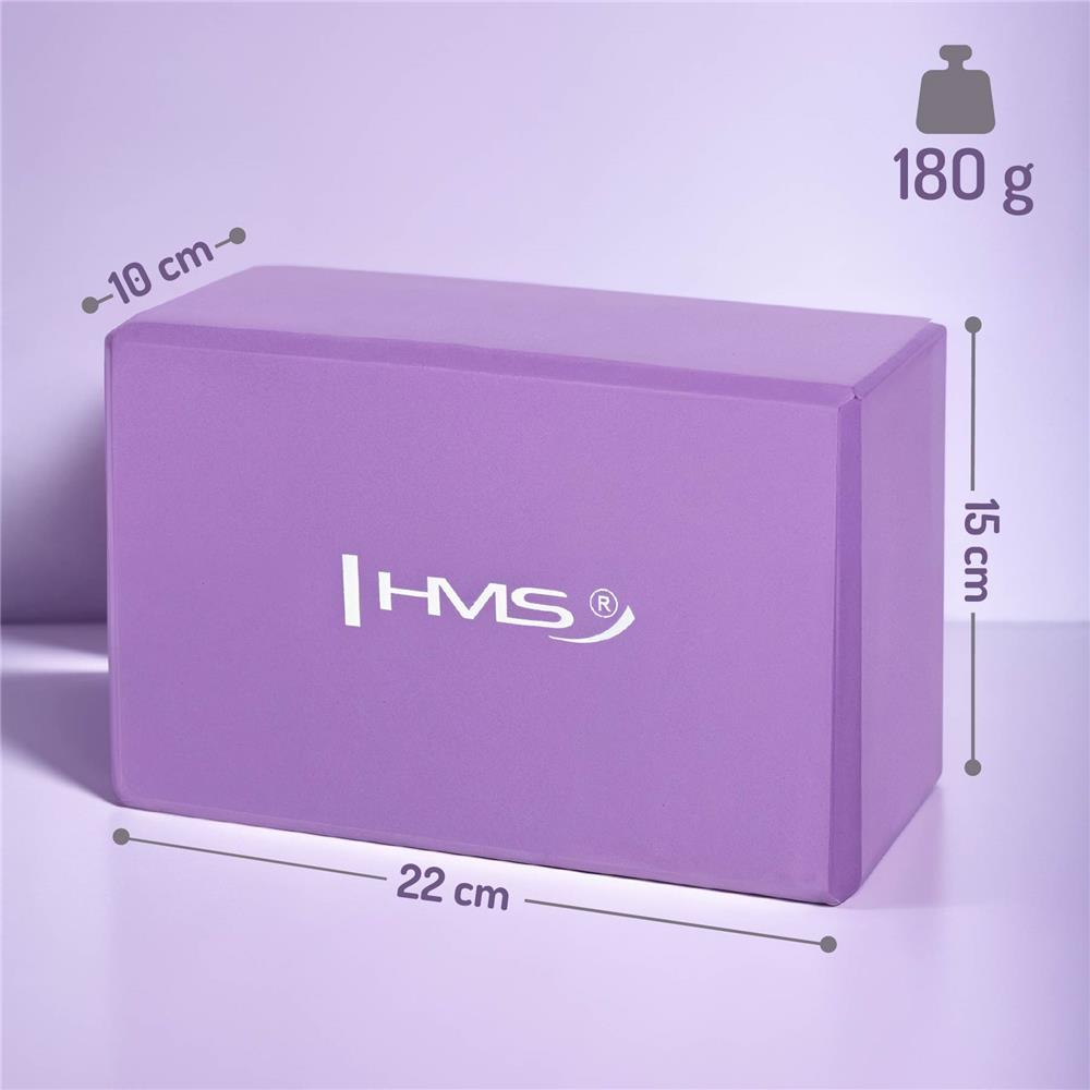 Yoga Block Violett Yogaklotz für Yoga, Pilates und Dehnübungen | HMS KJ01