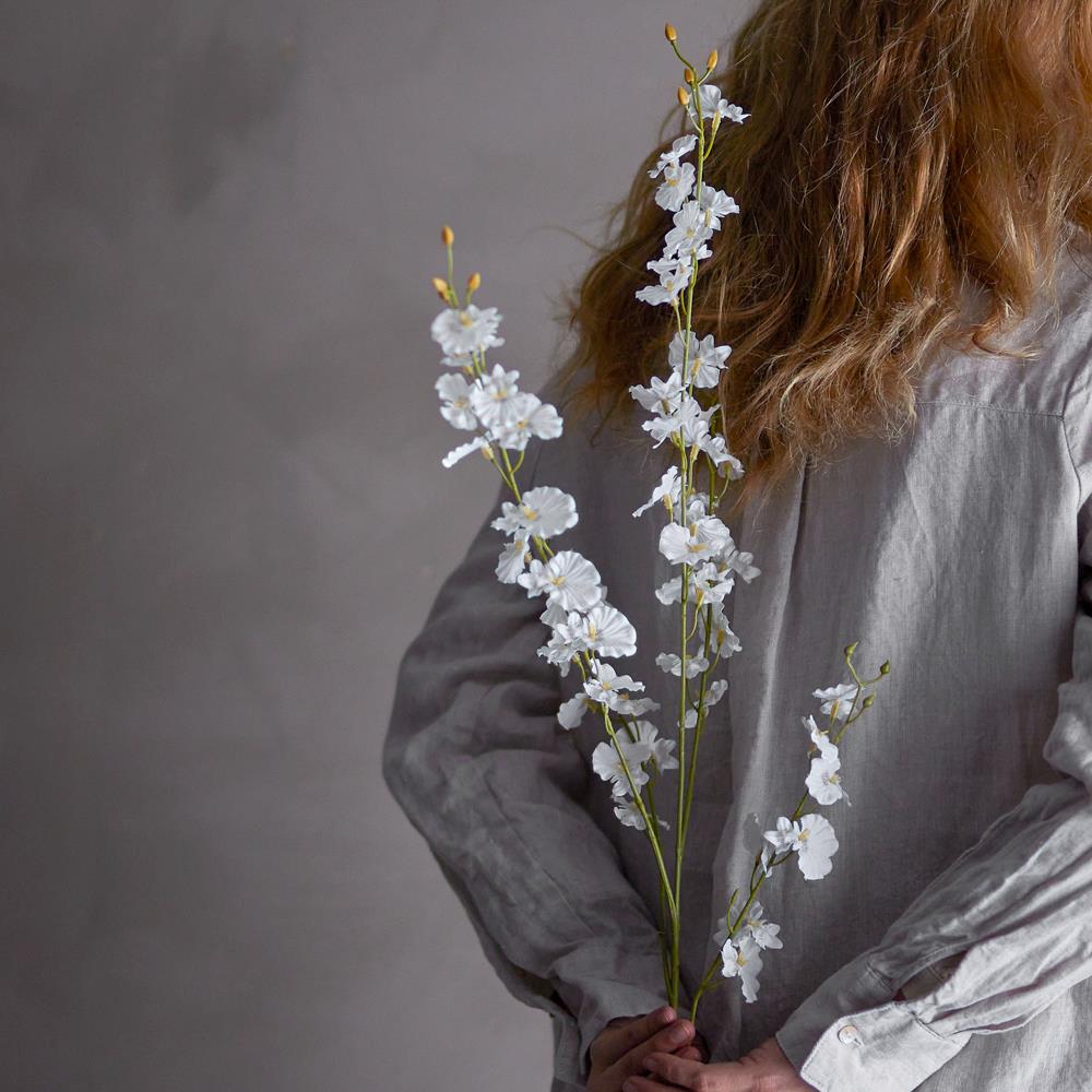 Bloomingville Orchid Kunstblume Stiel Weiß 92 cm