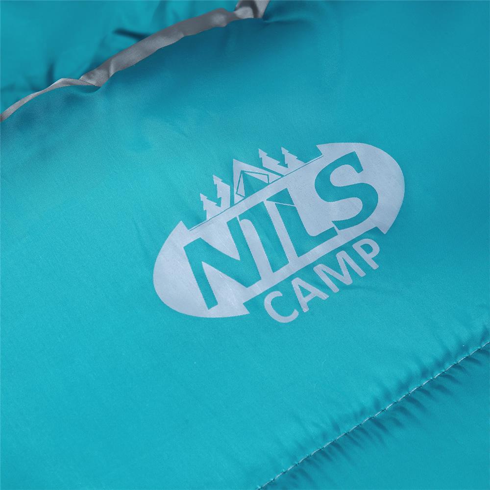 NILS CAMP Schlafsack Größe M Grau-Türkis - Mumienschlafsack für Outdoor, Trekking & Camping