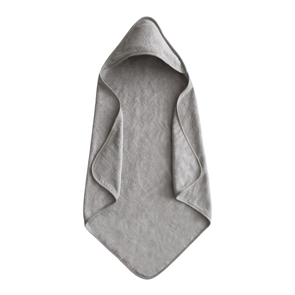 Mushie Baby-Kapuzenhandtuch, Gray, aus 100% Bio-Baumwolle