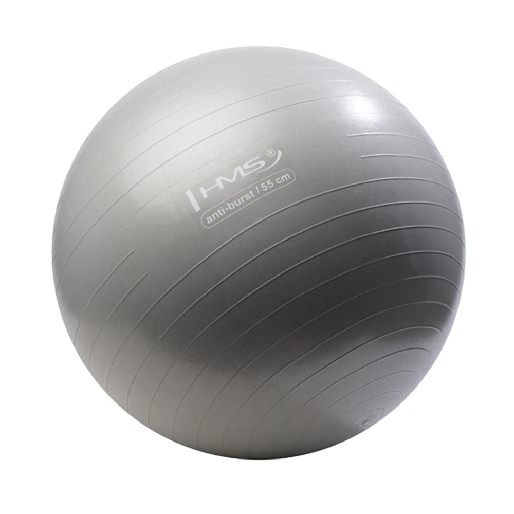 Gymnastikball 55 cm Graphit Anti-Burst mit Luftpumpe für Pilates | HMS YB02N