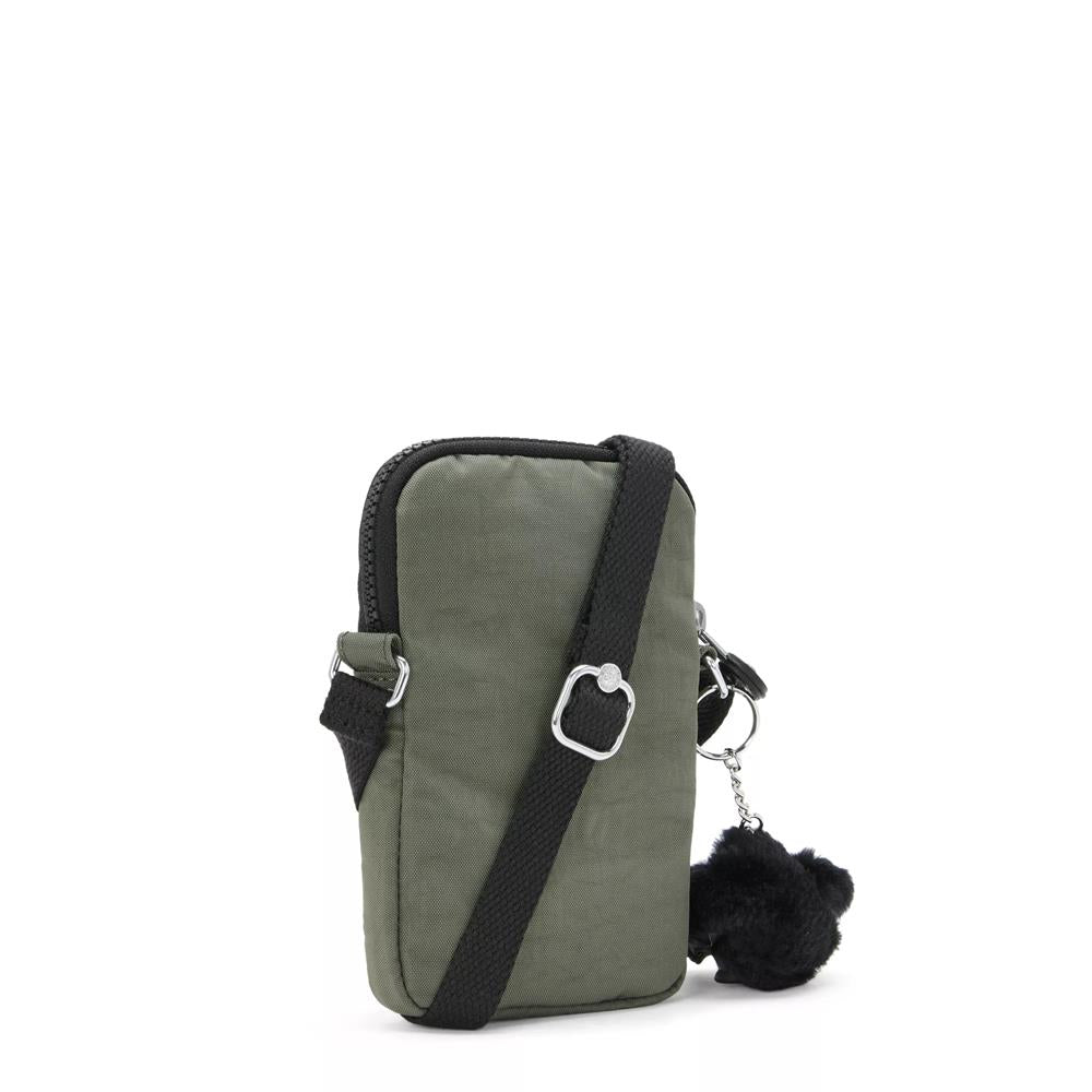 Kipling TALLY, Handytasche, Green Moss (grün), Crossbody Tasche für Smartphone mit Fächern