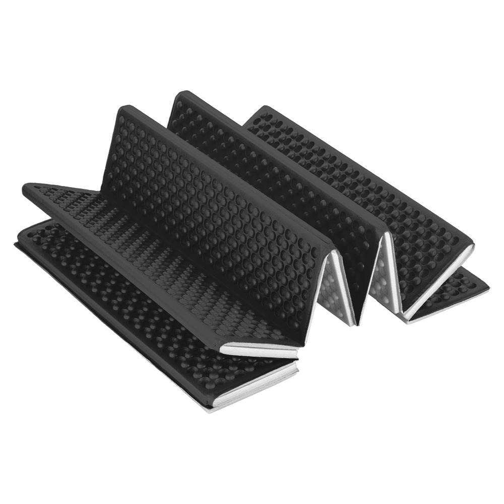 NILS CAMP Isomatte faltbar 195 cm in Schwarz - isolierende Matte für Outdoor, Trekking & Camping
