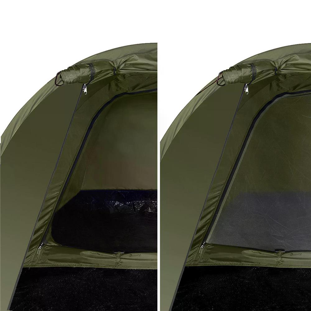 NILS CAMP Hiker Zelt für 2 Personen in Khaki - kompaktes Campingzelt mit Vorraum für Camping & Outdoor