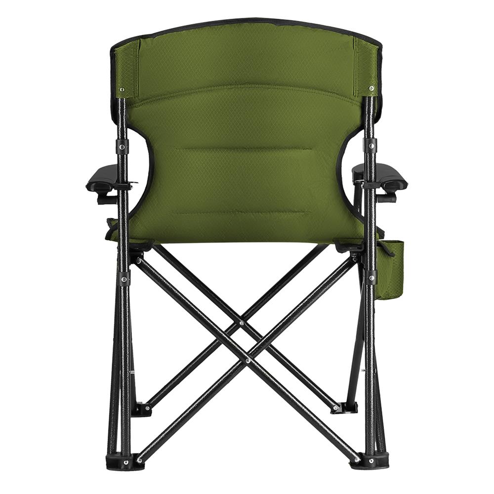 NILS CAMP Campingstuhl Grün - gepolsterter Klappstuhl mit Tasche für Camping, Garten & Angeln