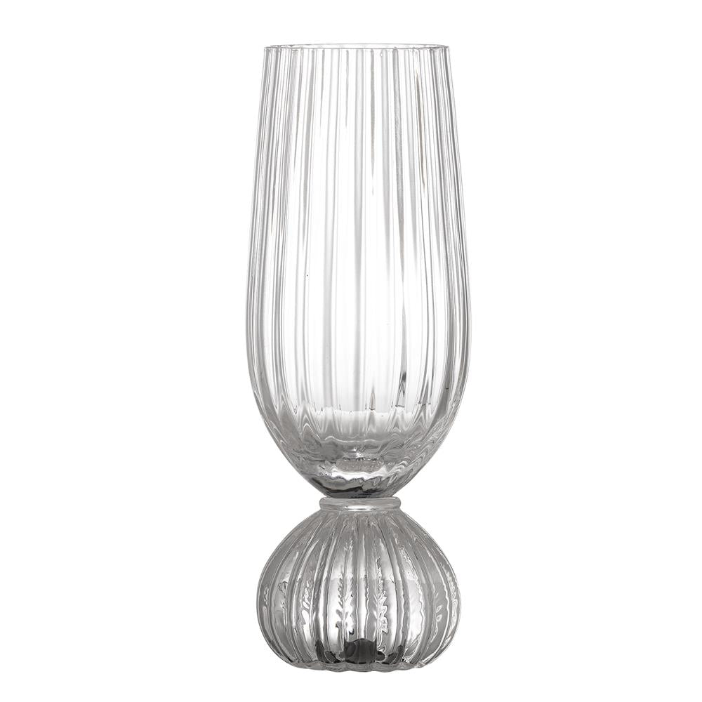 Bloomingville Taurin Champagnerglas Klar Glas D6xH17 cm – elegantes Sektglas