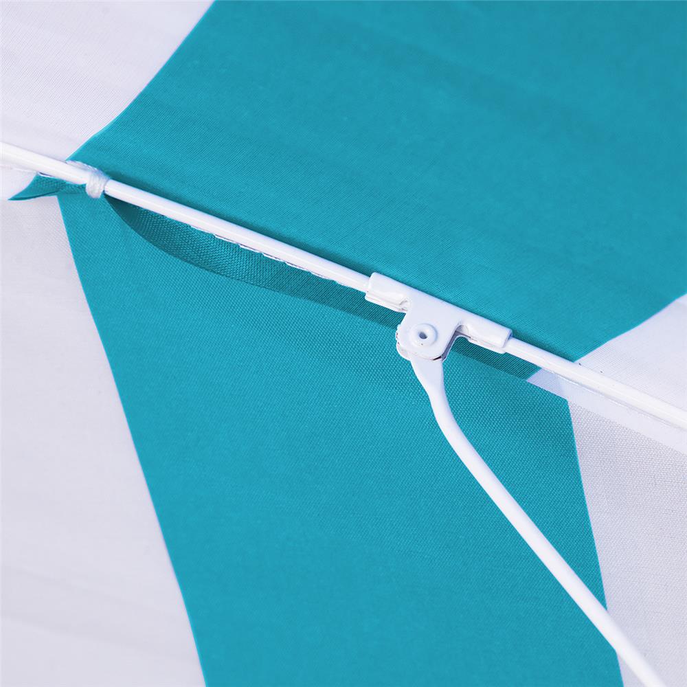 NILS CAMP Strandschirm türkis-weiß UV Schutz SPF40 für Strand Camping Garten