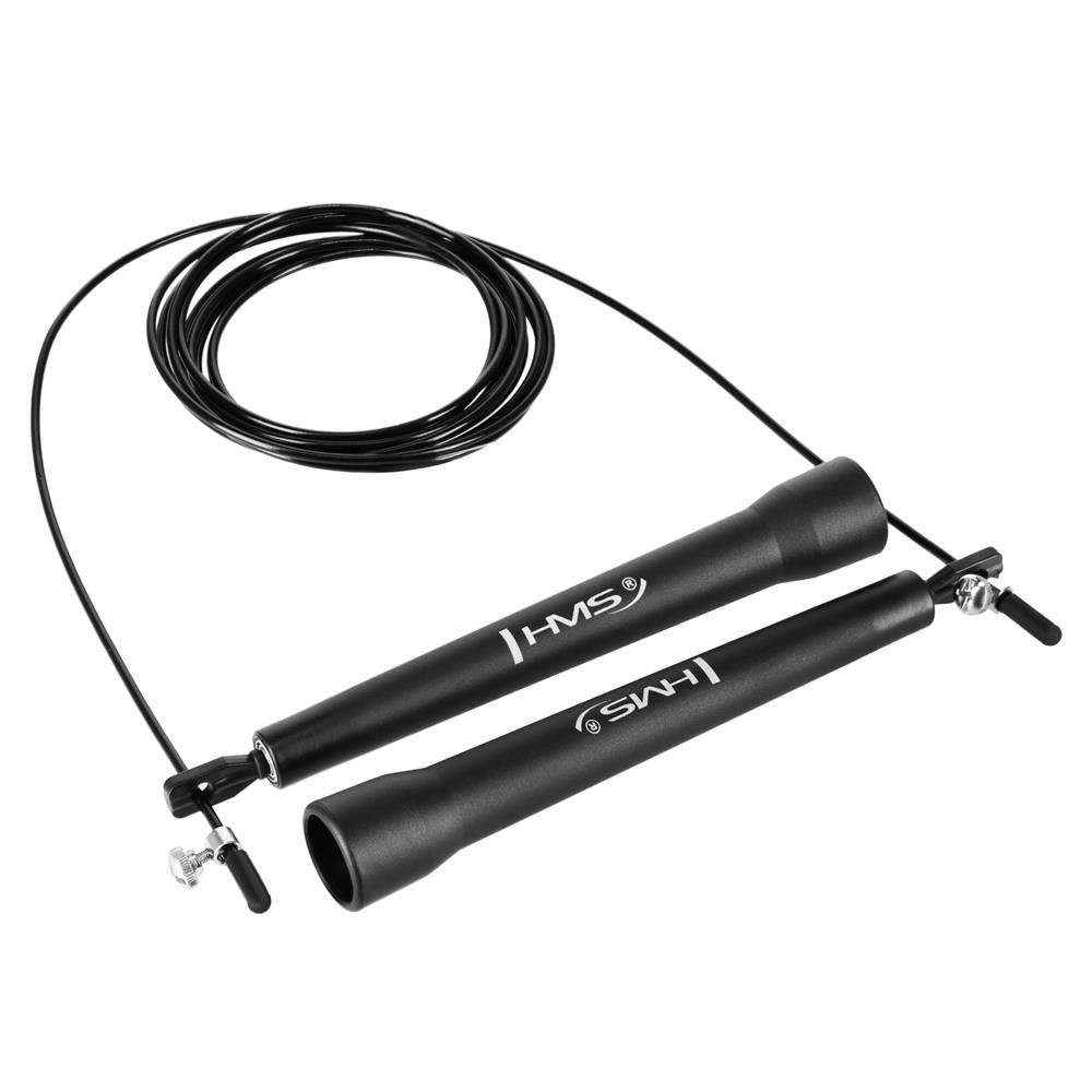 Speed Rope Springseil 280 cm Stahlseil verstellbar Schwarz | HMS SK50