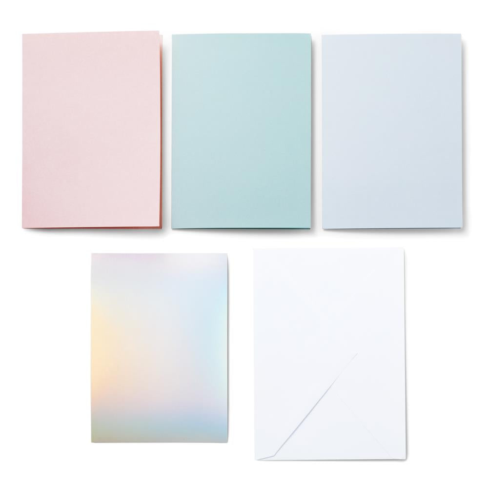 Cricut Cutaway Cards Pastell R40 Klebekarten mit Hintergrundblätter 12 Stück