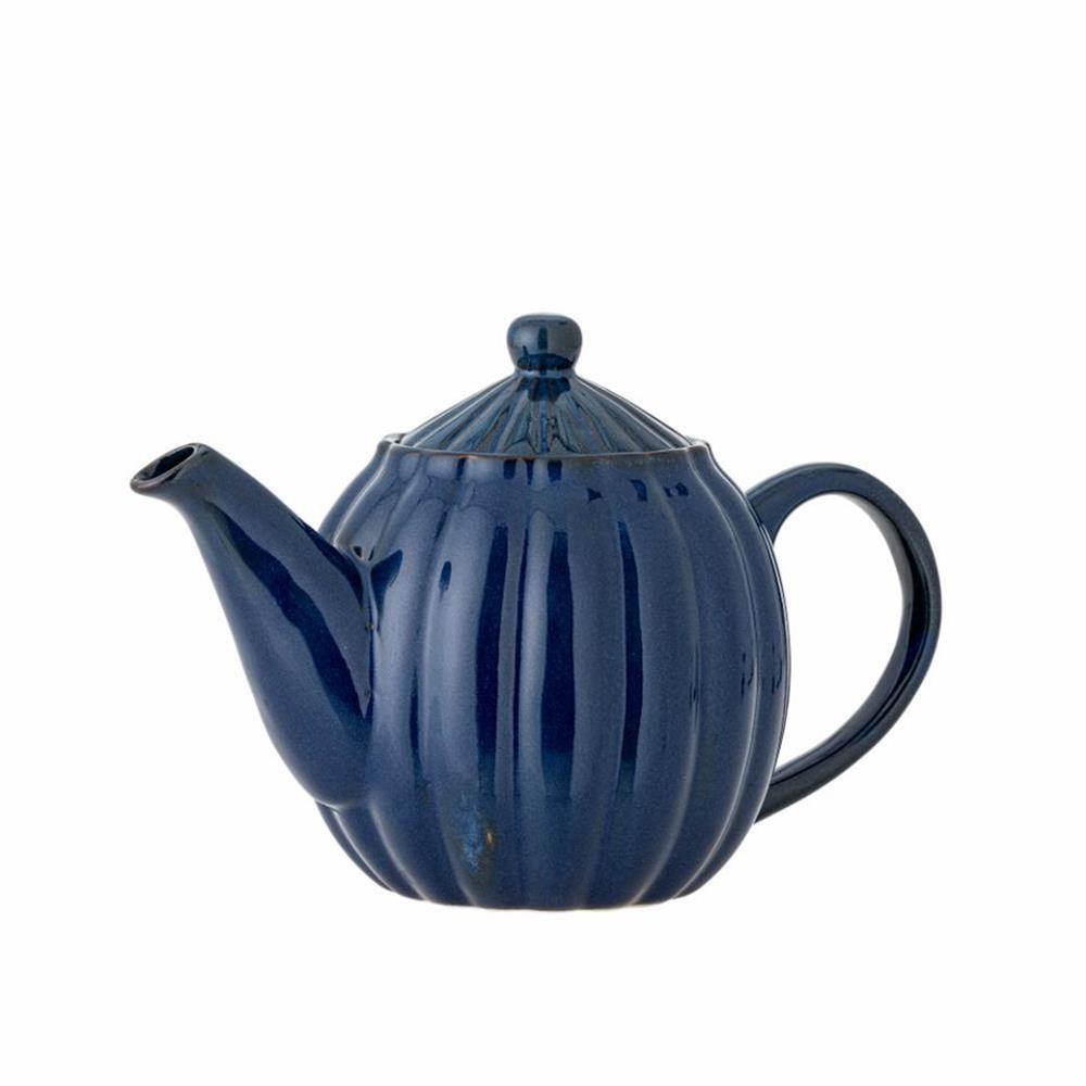 Bloomingville Latina Teekanne, Dunkelblau, 1 Liter, Steingut, dänisches Design