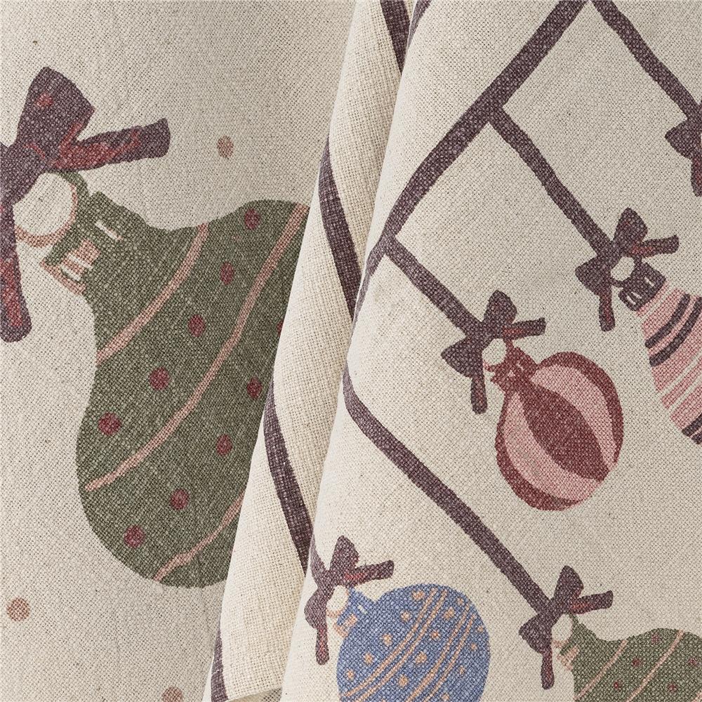 Bloomingville Ornamentia Küchenhandtuch Bunt Baumwolle 2er Set Weihnachtstuch