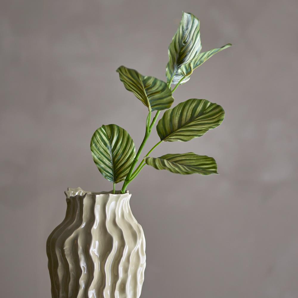 Bloomingville Zebra Kunstblume Grün 79cm naturgetreu Blattpflanze