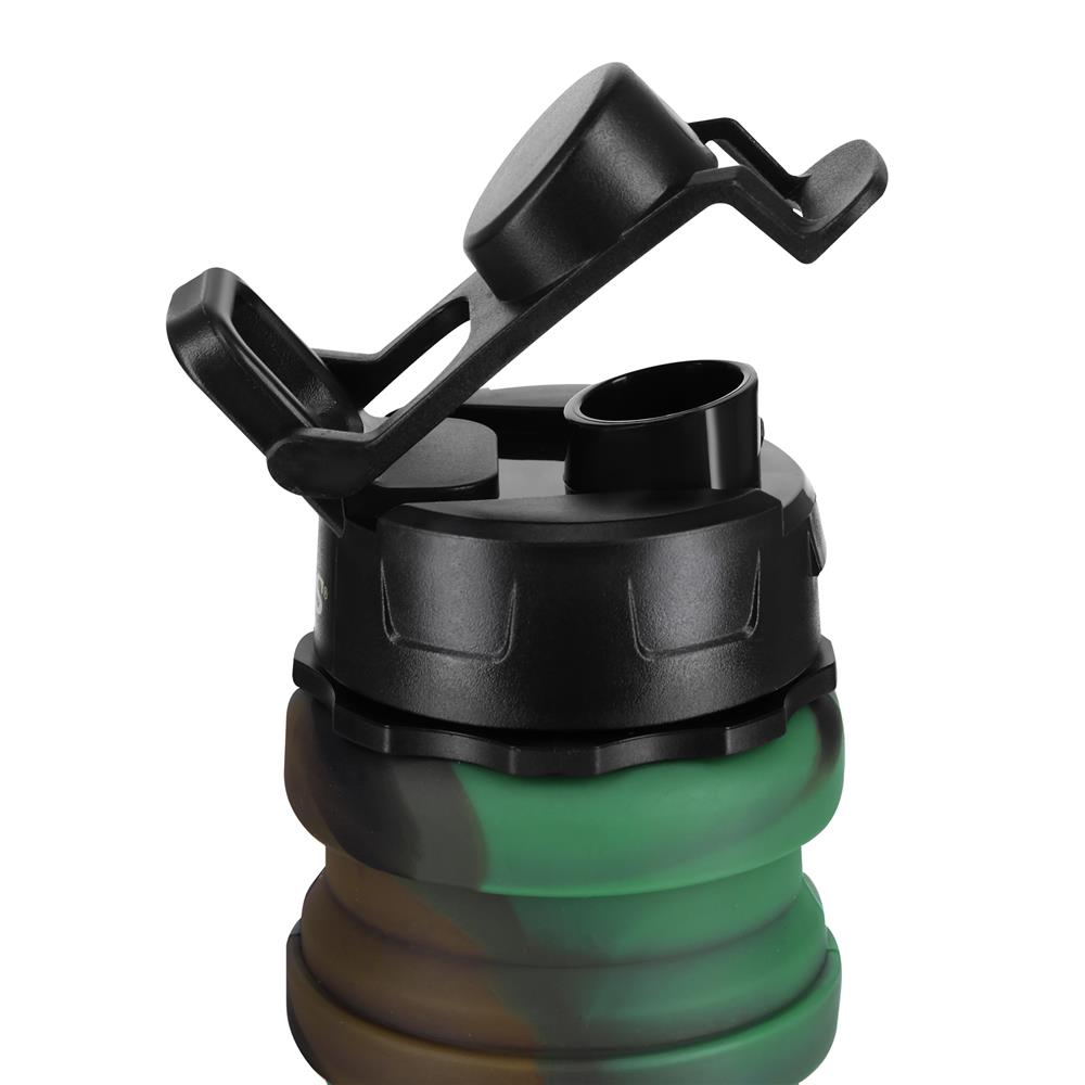 NILS faltbare Trinkflasche 500 ml Silikon grün für Camping Outdoor Reisen