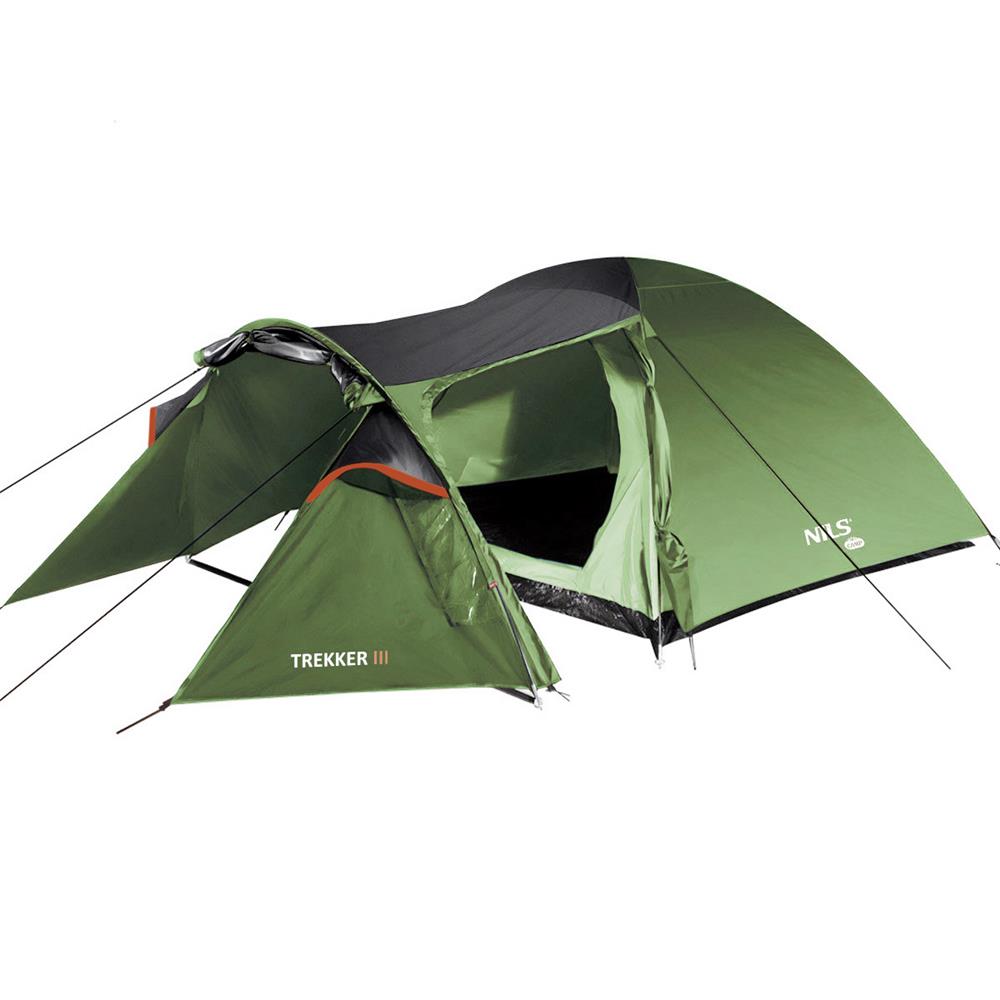 NILS CAMP Trekker III Zelt für 3 Personen - Campingzelt mit Vorraum für Outdoor, Trekking & Camping