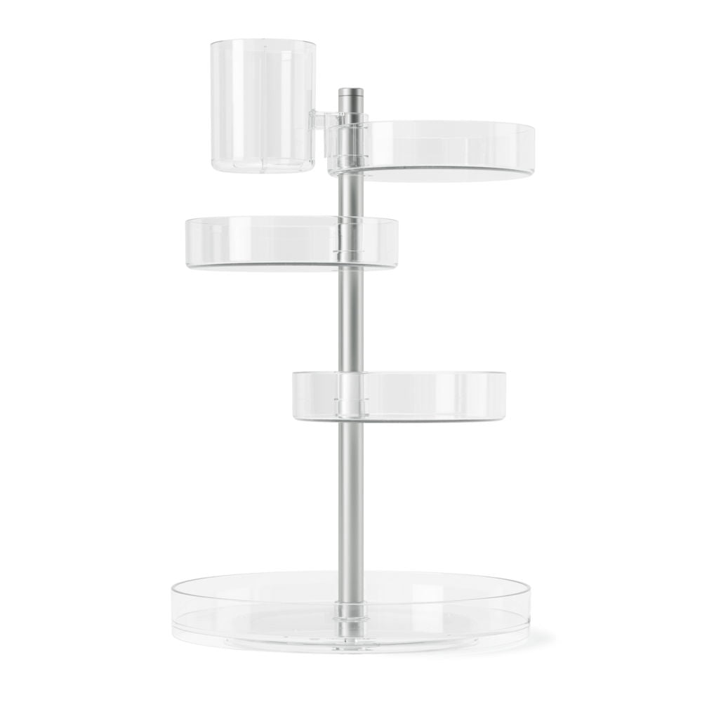 Umbra Pirouette Kosmetik-Organizer Drehbar Transparent Kunststoff 23 x 23 x 35 cm