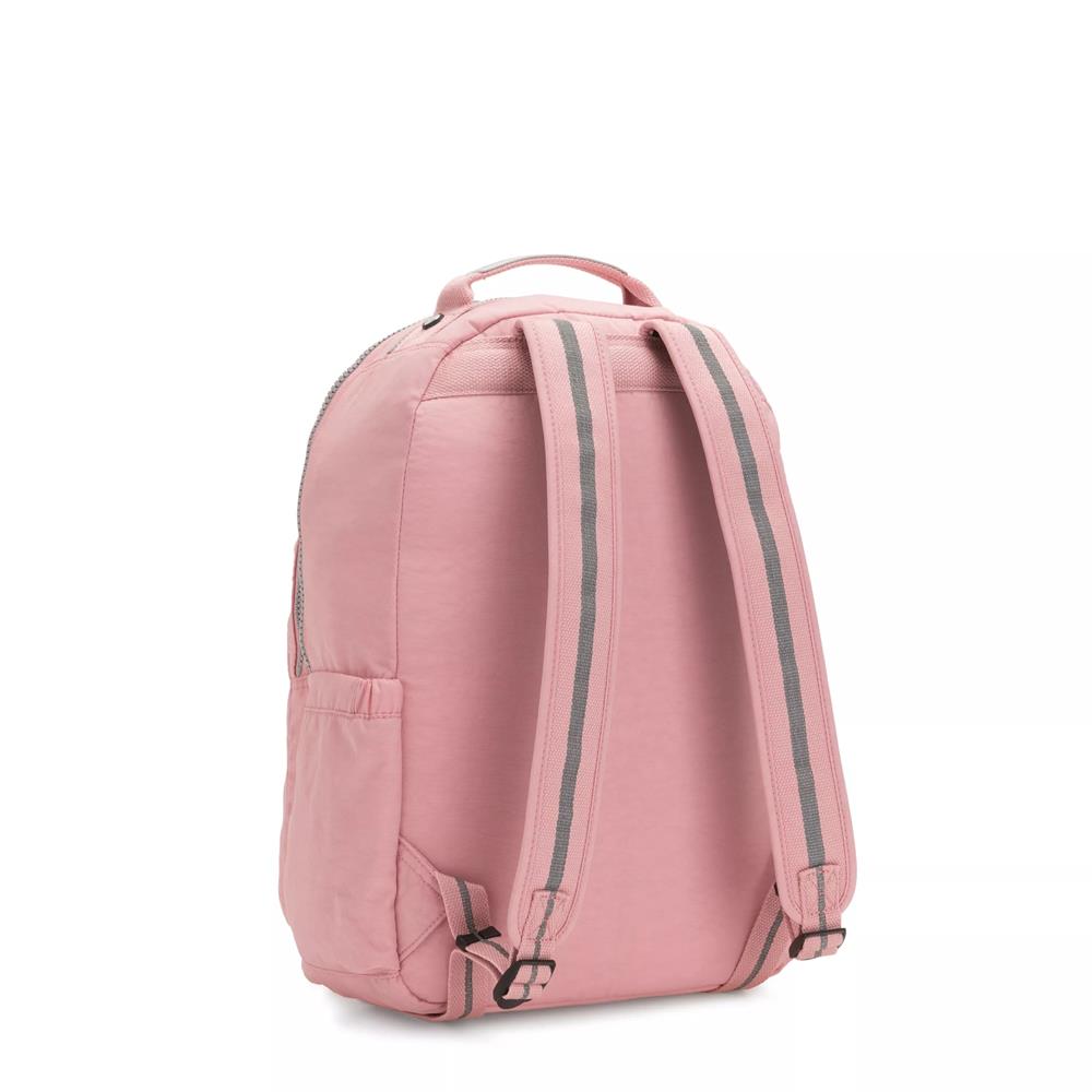 Kipling SEOUL, großer Rucksack, Bridal Rose (rosa), Laptoprucksack 15 Zoll mit viel Stauraum