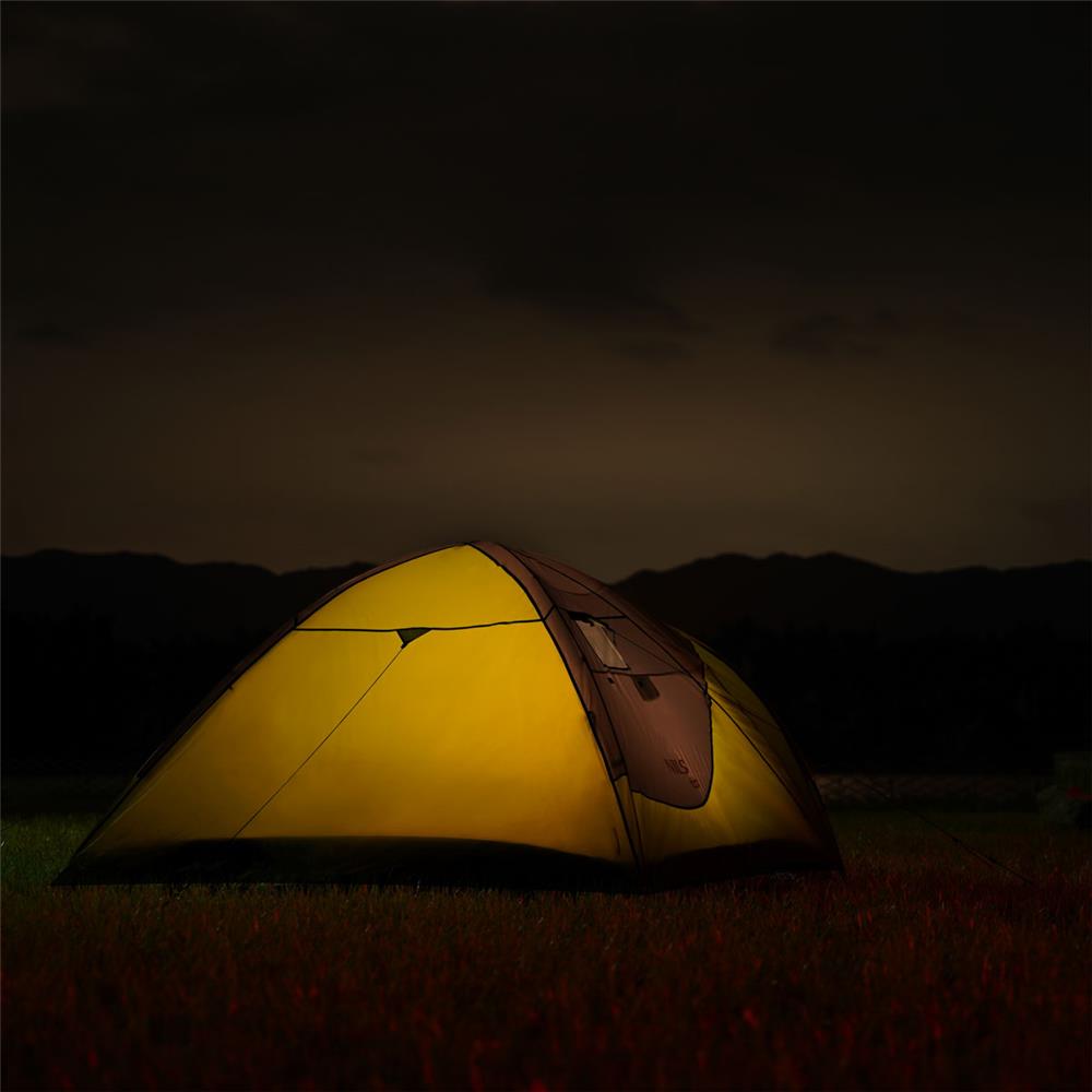 NILS CAMP Discovery Zelt für 4 Personen in Grün-Grau - Campingzelt mit Vorraum für Outdoor & Familie