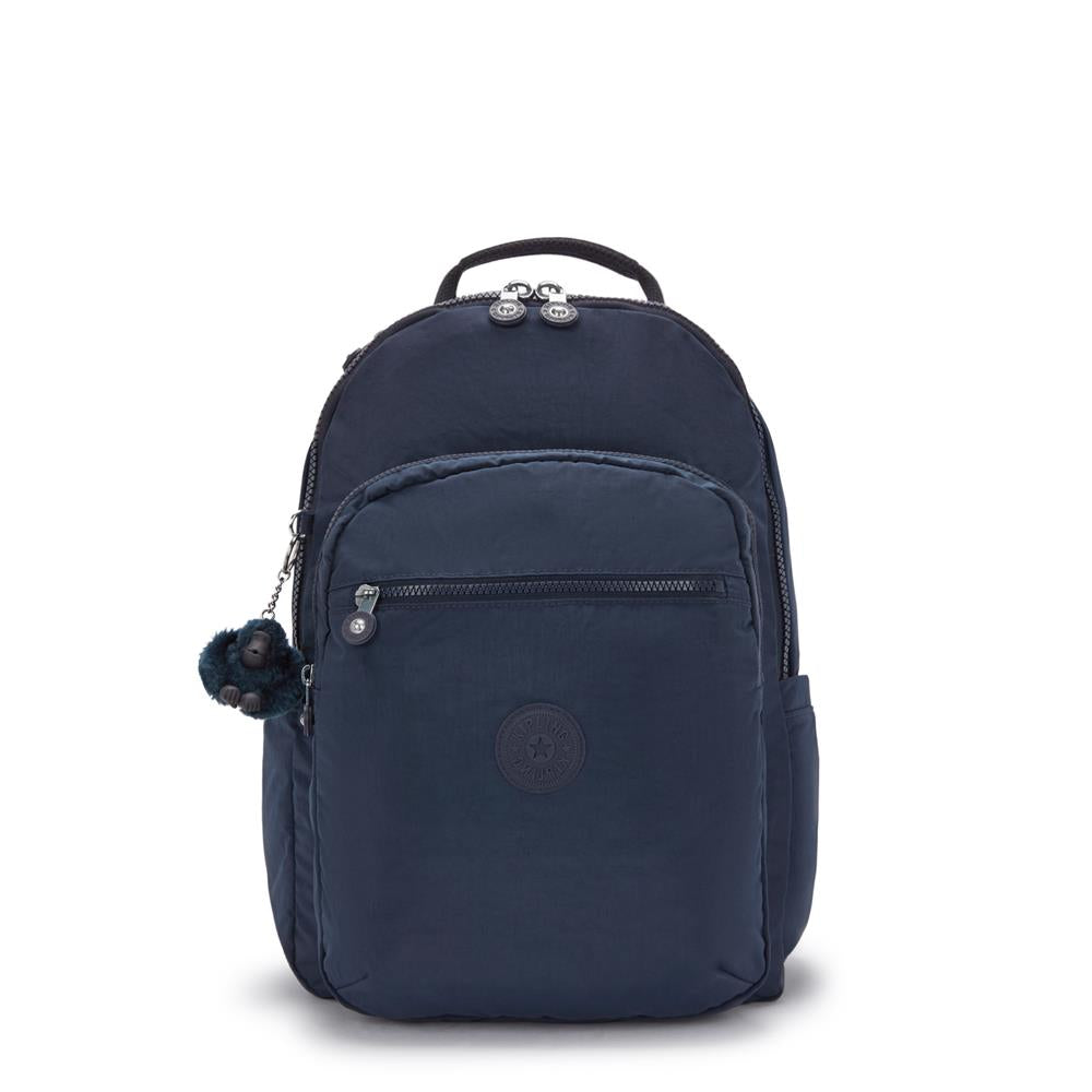 Kipling SEOUL L, Großer Schulrucksack mit 15-Zoll-Laptopfach, 27L, Blue Bleu 2 (blau)