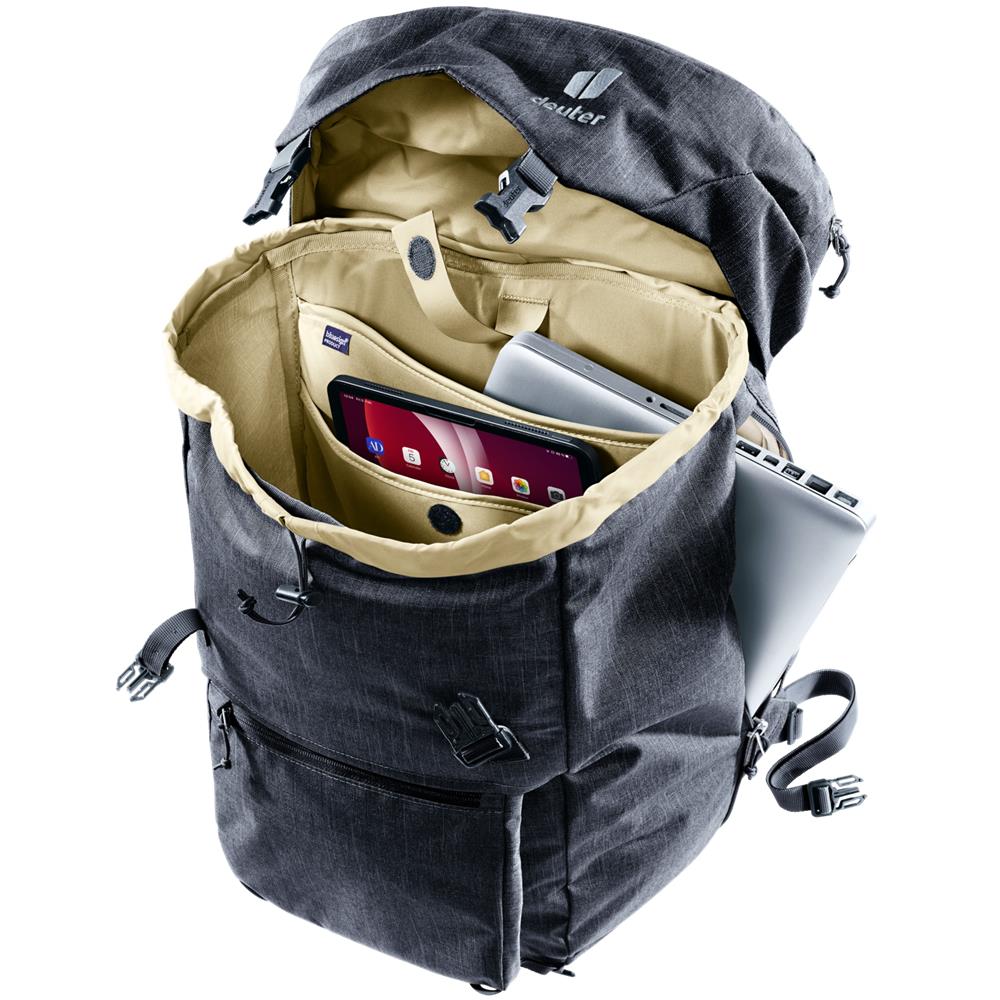 deuter Walker 24, Lifestyle-Rucksack, black (schwarz), 24L, mit Flaschenhalter und Laptopfach