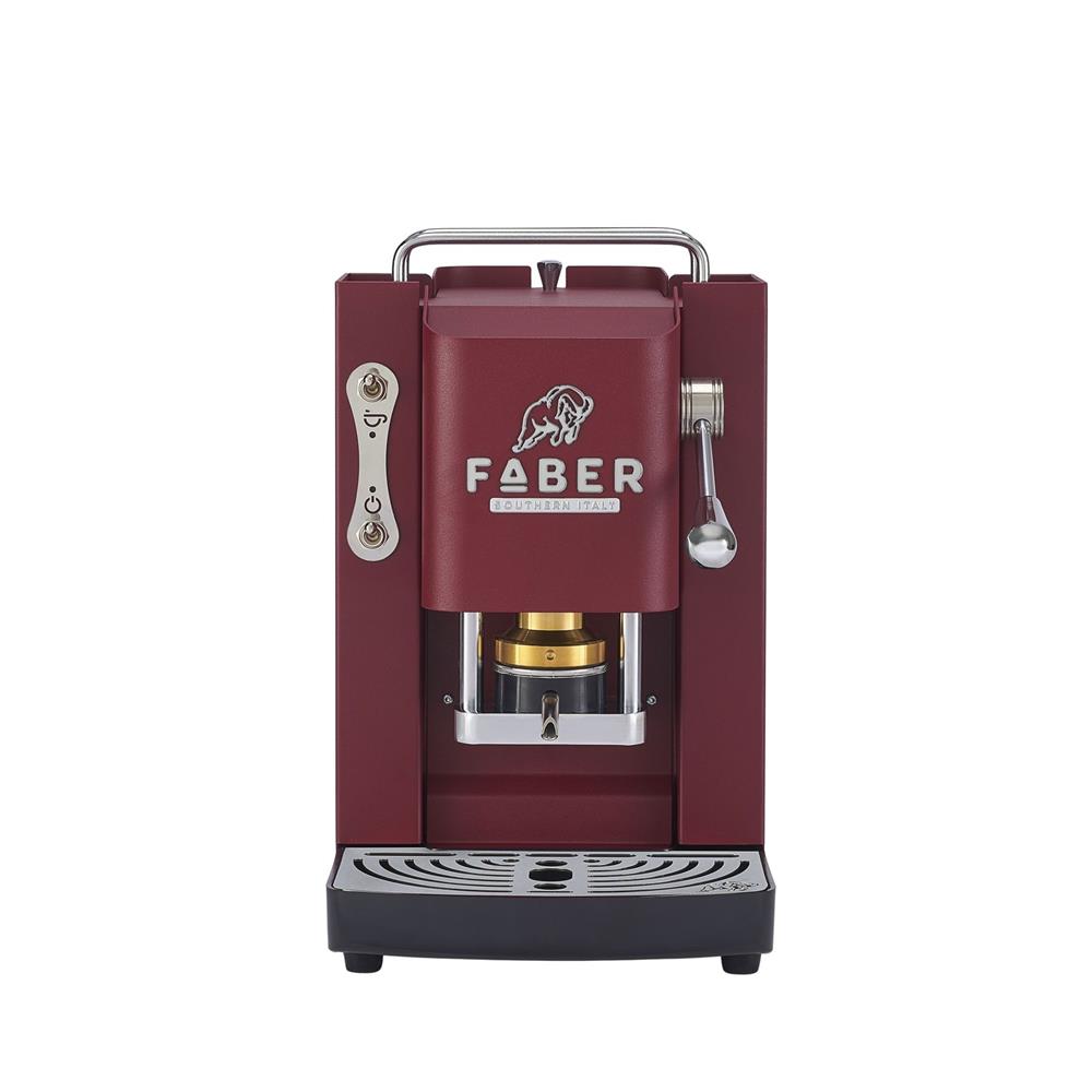 Faber Pro Deluxe 3.0 Cherry Red Chrom ESE Pad Kaffeemaschine 44 mm