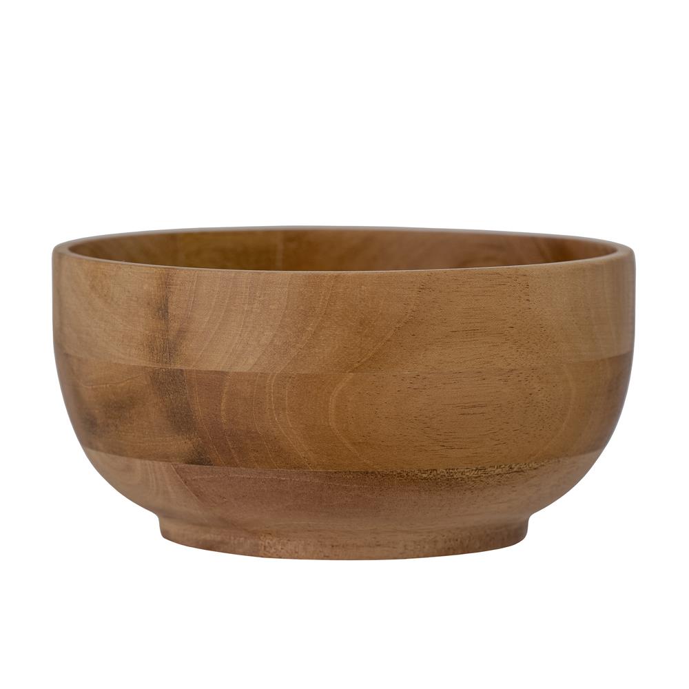 Bloomingville Zeline Schale, Braun, D9xH4 cm, aus Mahagoniholz, dänisches Design