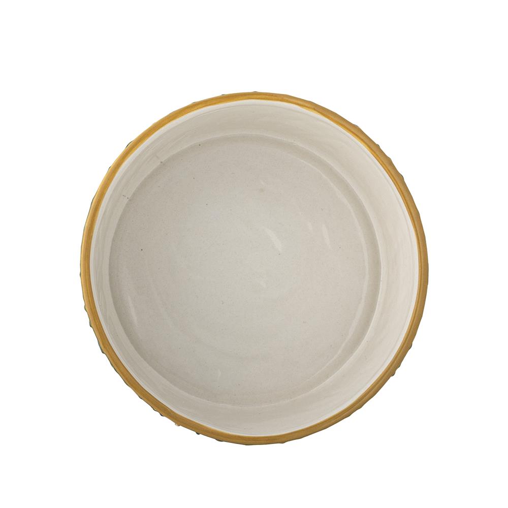 Bloomingville Woodsby Schalen 4er Set Steingut grün Holzoptik 390 ml