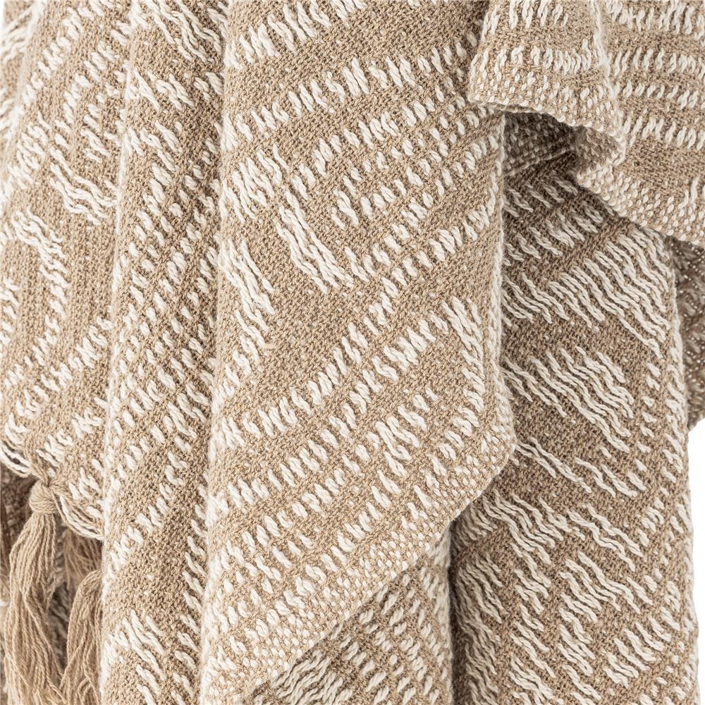 Bloomingville Okapi Decke Braun Baumwolle 160x130 cm Wohndecke