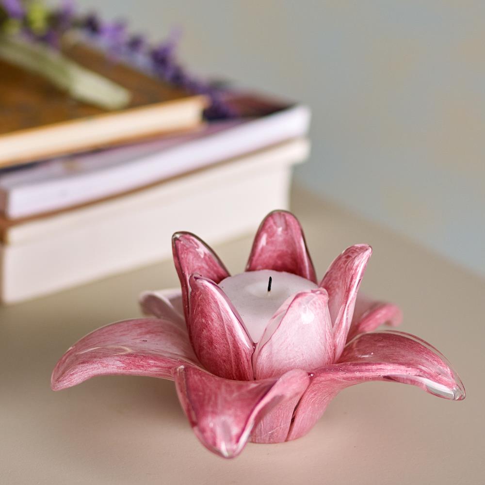 Bloomingville Wren Deko aus Glas in Rose – skulpturale Glasdeko fürs Wohnzimmer