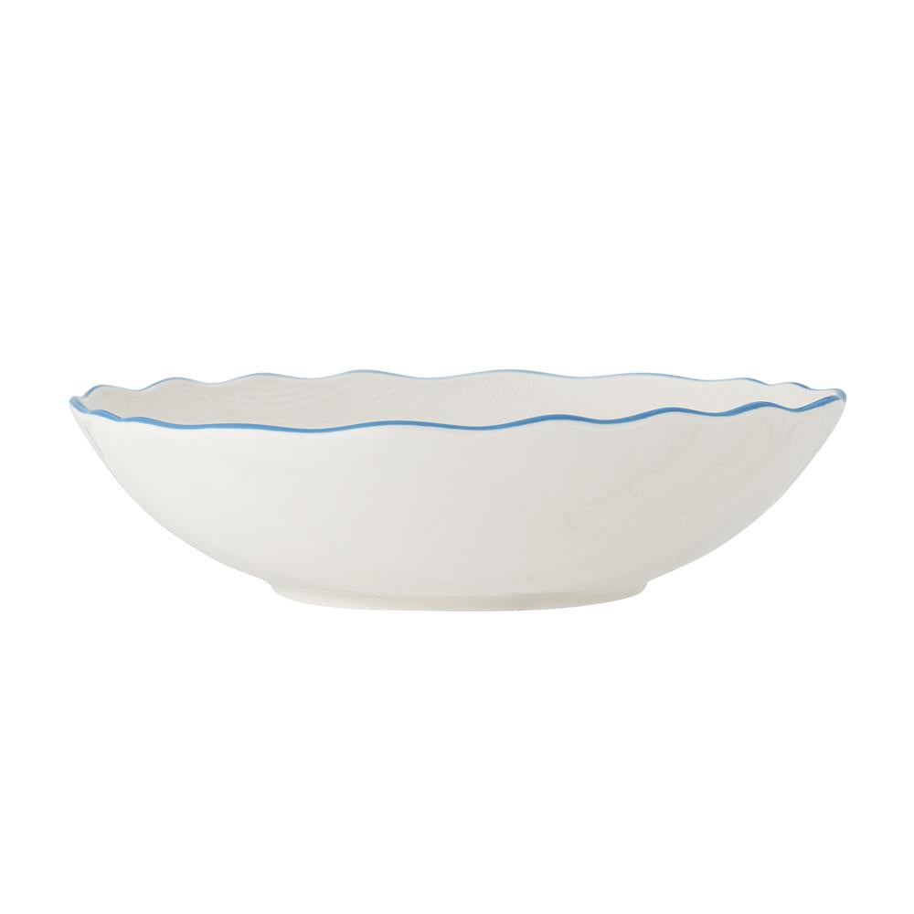 Bloomingville Dorothy Schale aus Steingut in Bunt D28 x H6,5 cm – Servierschale für Tischdeko