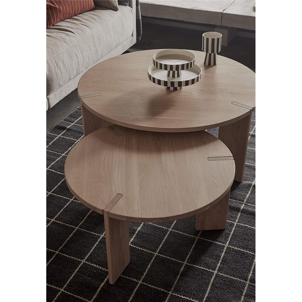 OYOY Toppu Tablett - 27x9 cm, Schwarz/Weiß gestreift - als Tortenständer, Tortenplatte, Obstschale