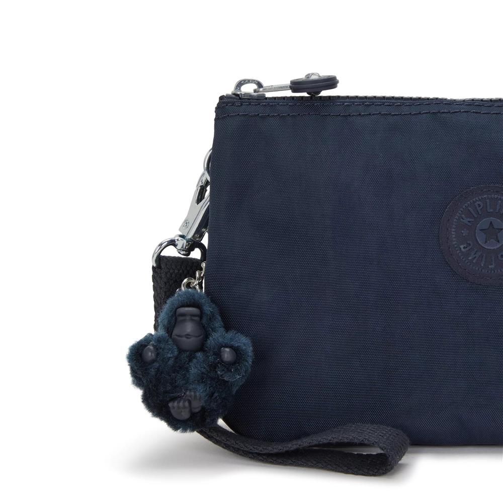 Kipling CREATIVITY XL, Clutch, Blue Bleu 2 (blau), große Kosmetiktasche mit Trageschlaufe