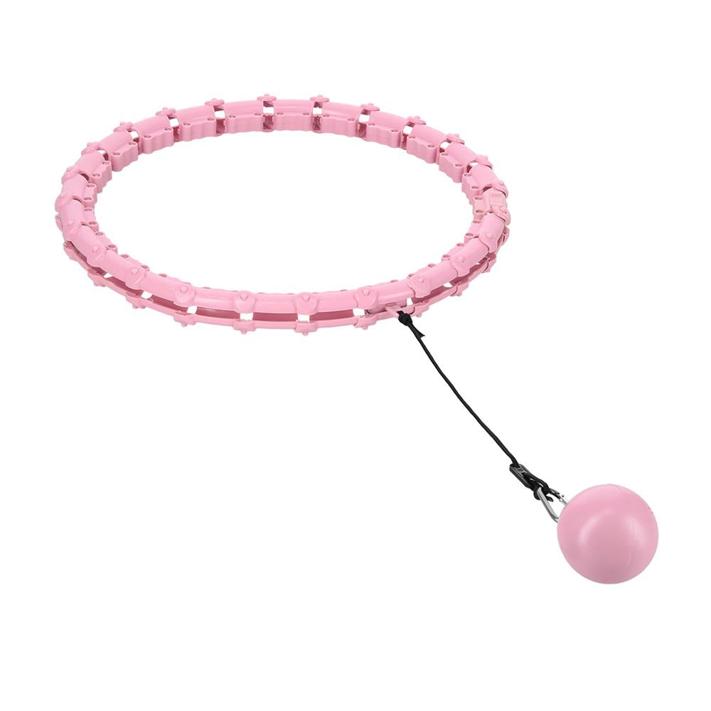Hula Hoop Reifen mit Gewicht und Massagefunktion verstellbar Rosa | HMS HHW02