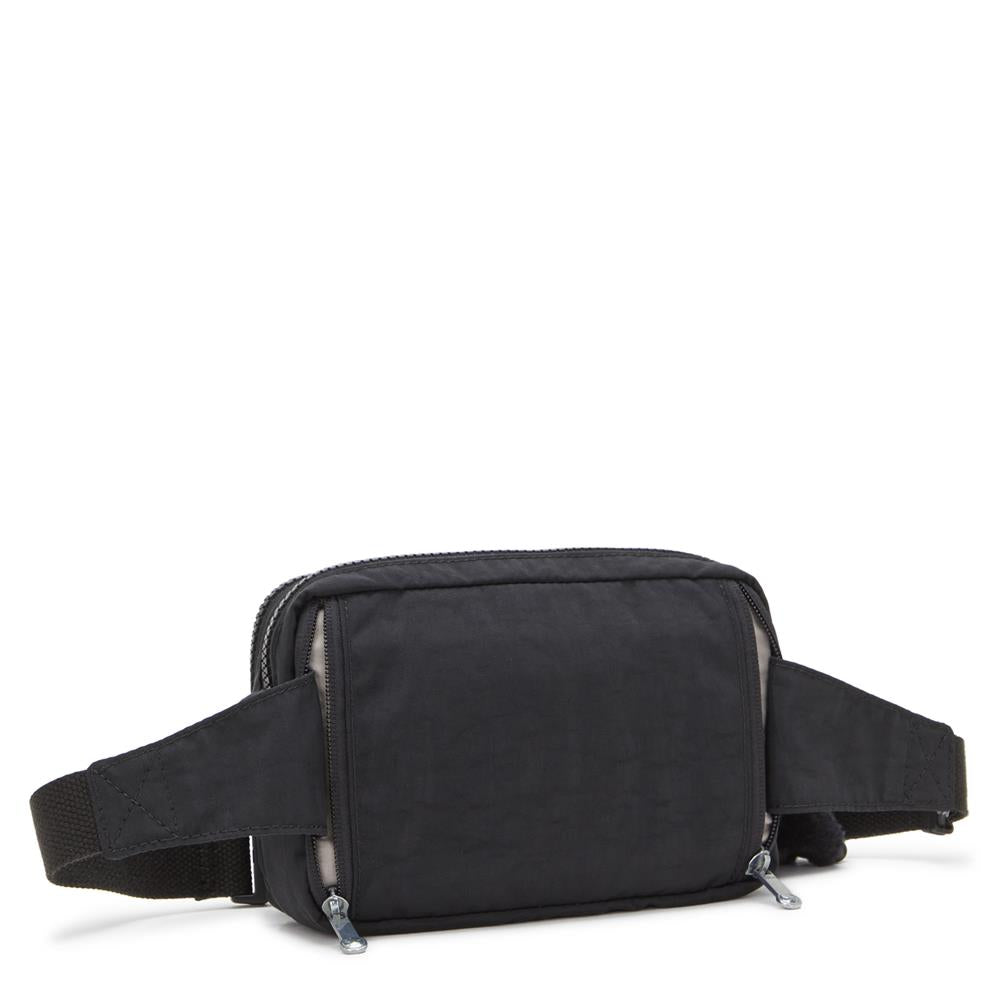 Kipling ABANU MULTI, 2-in-1-Crossbody- und Bauchtasche, Black Noir (schwarz), Schultertasche