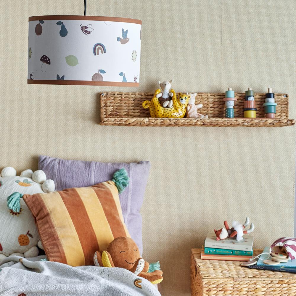 Bloomingville MINI Agnes Lampenschirm Bambus bunt D34 Kinderzimmer Lampe