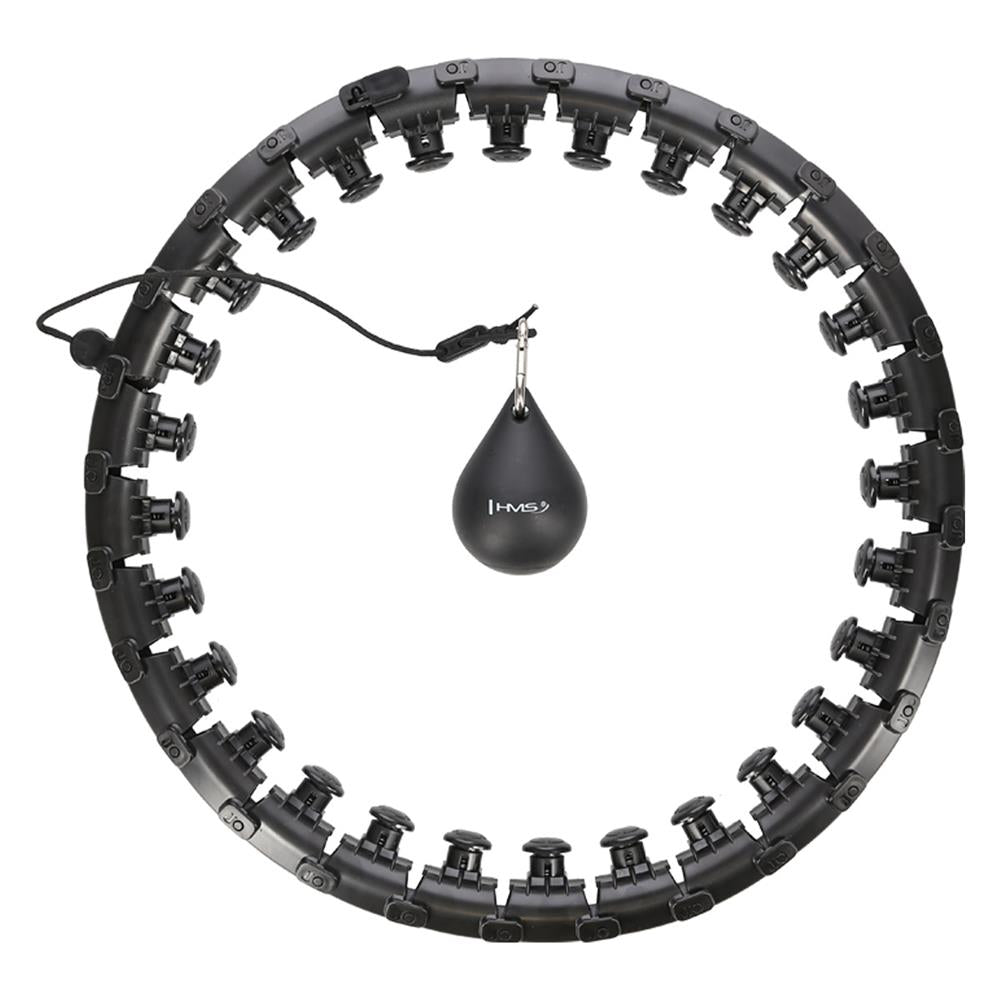 Hula Hoop Reifen Plus Size mit Gewicht und Massagefunktion Schwarz | HMS HHW12
