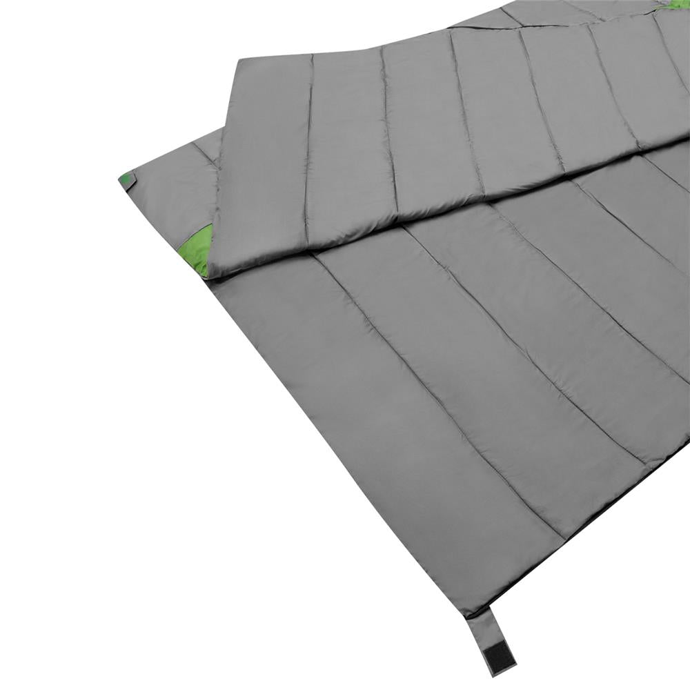 NILS CAMP Doppelschlafsack für 2 Personen Grau-Grün - warmer Schlafsack für Outdoor & Camping