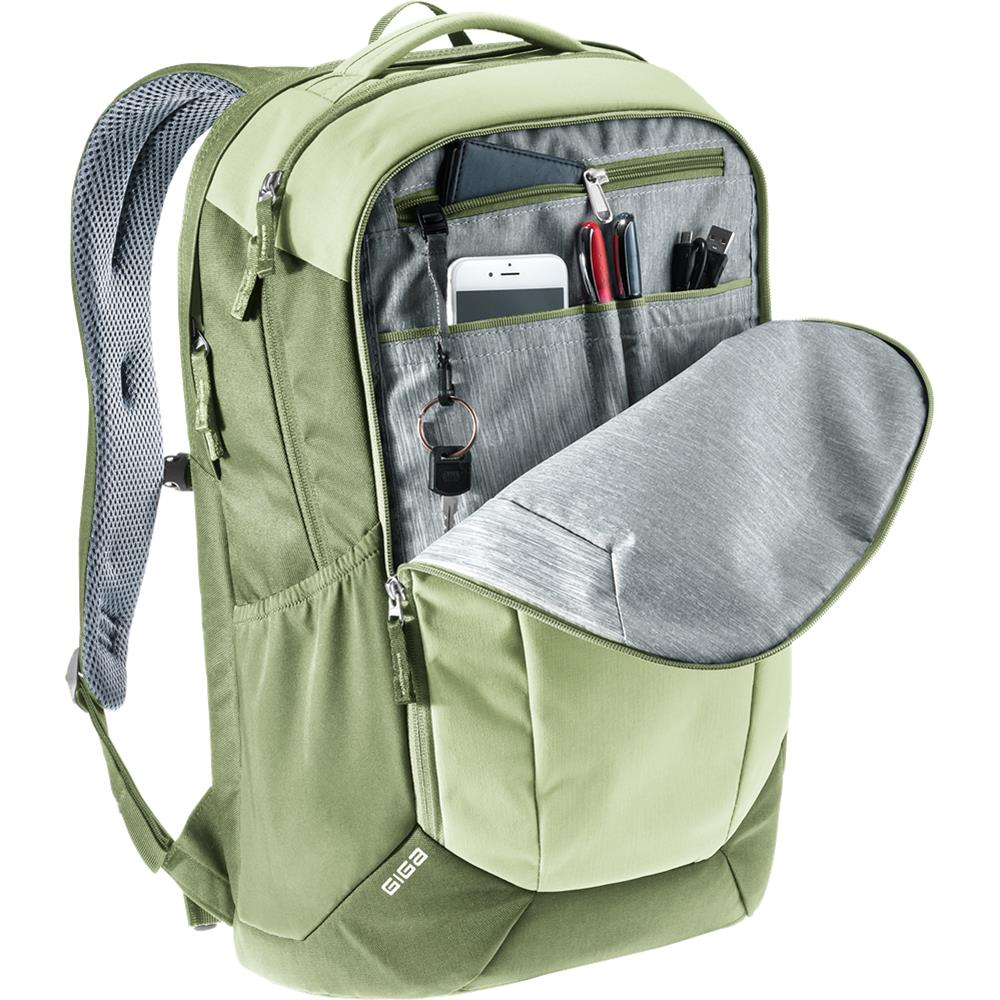 deuter Giga, Lifestyle-Rucksack, mineral-grove (grün), 28L, mit Flaschenhalter und Laptopfach