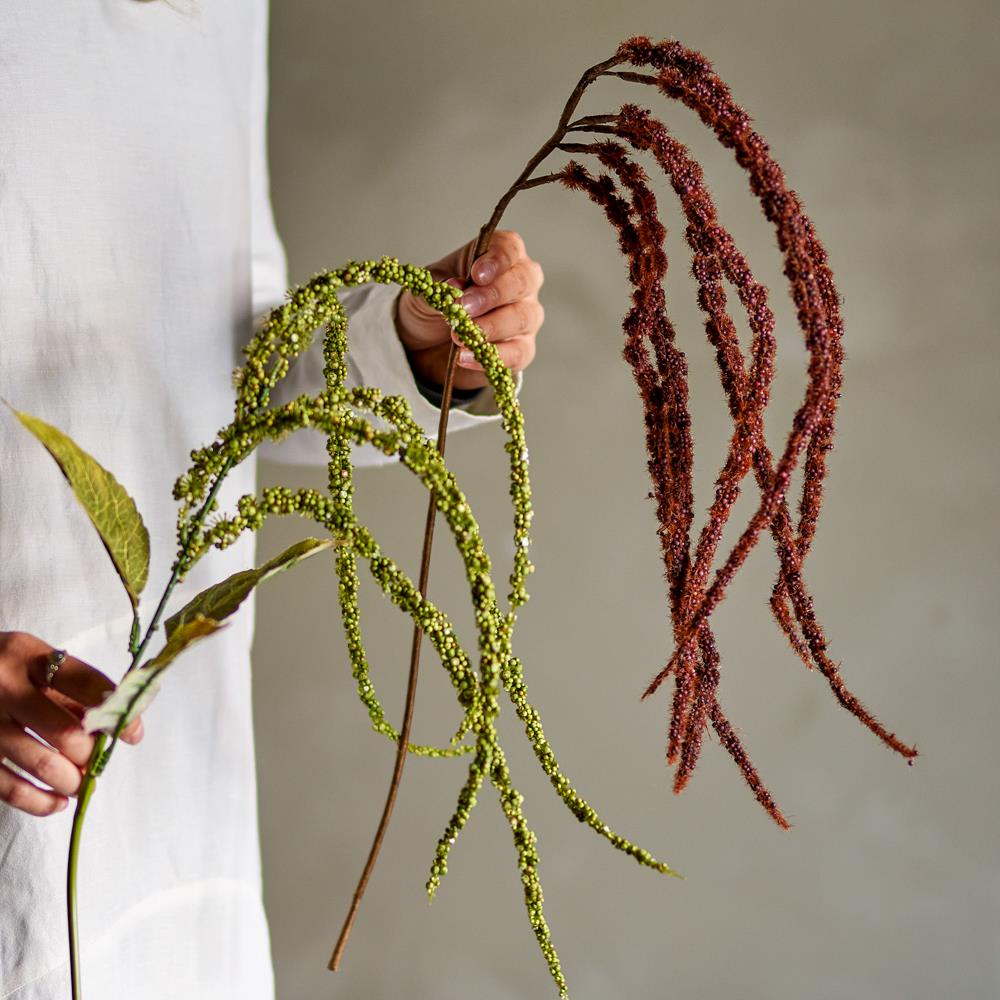 Bloomingville Foxtail Stiel künstliche Blume braun Dekozweig Vase Wohnzimmer Deko