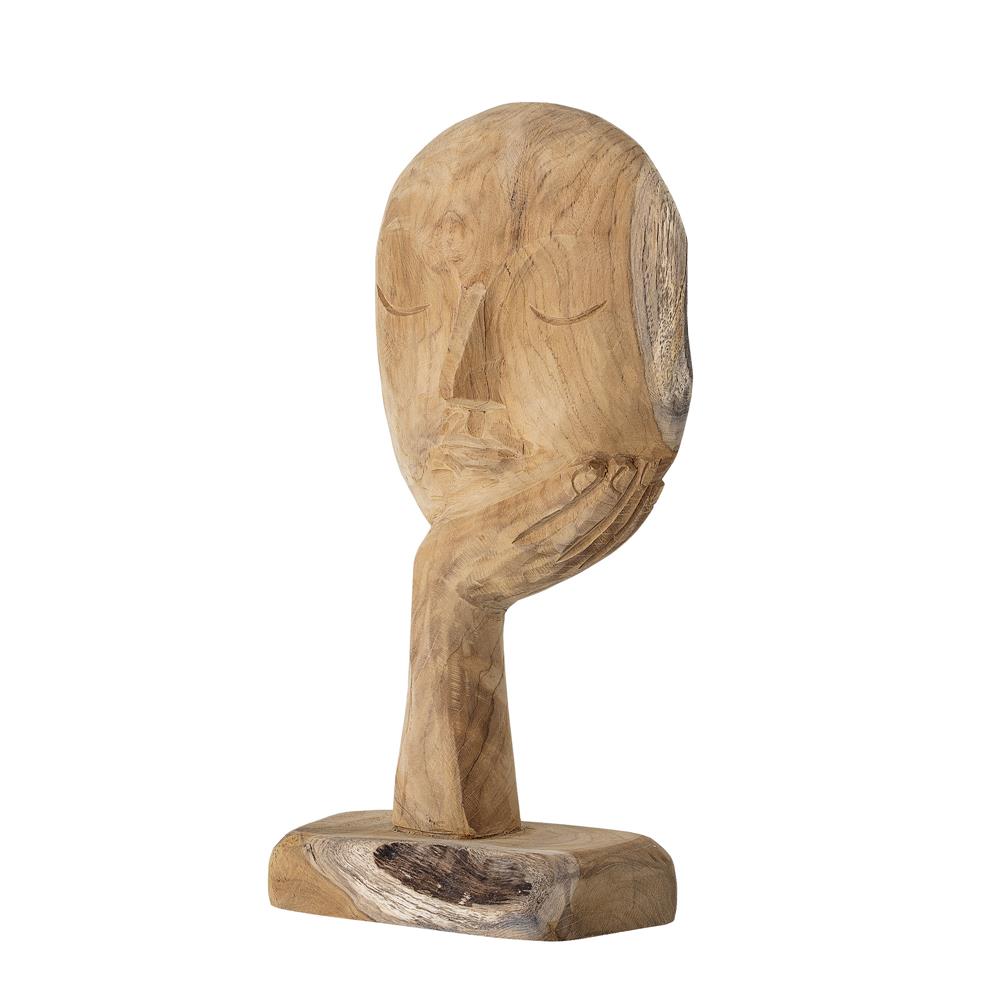 Bloomingville Cacia Zierstück dekorativer Kopf natur recyceltes Holz Dekoration dänisches Design
