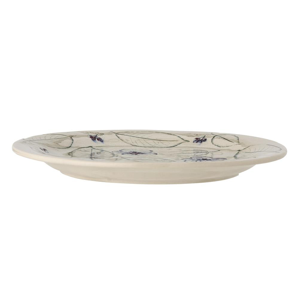 Bloomingville Marlem Tablett bunt D28 cm aus Steingut – handbemaltes Tablett für Küche & Tischdeko