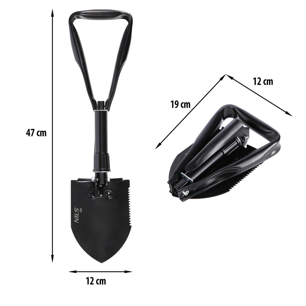 NILS CAMP Klappspaten Multitool mit Säge Pickel für Camping Outdoor
