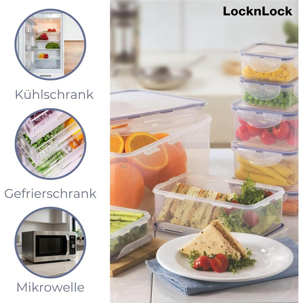 LocknLock Frischhaltedose 1.8L, Luftdicht, Mikrowellengeeignet, Wasserdicht, Gefriergeeignet